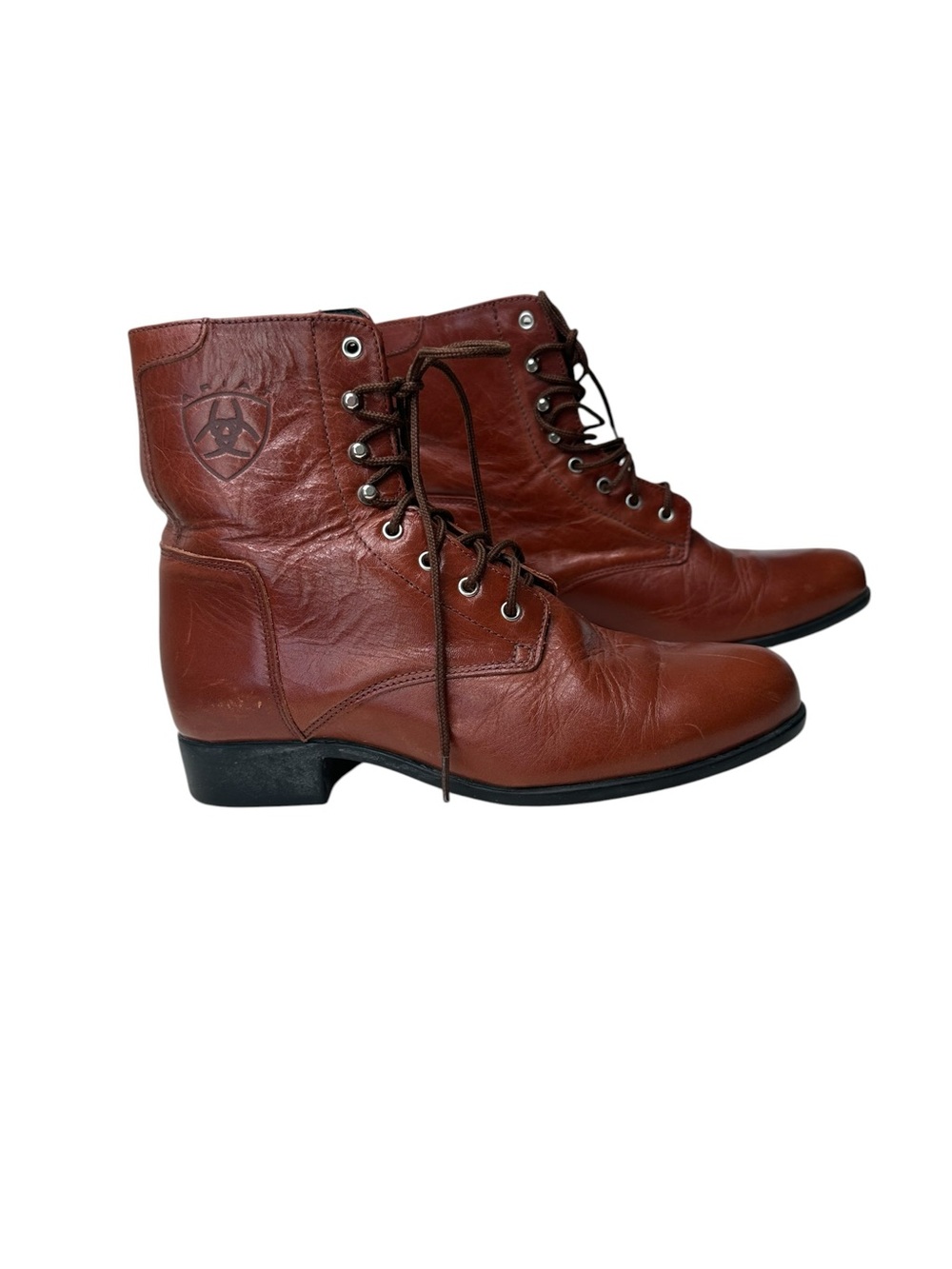 Ariat Women's Heritage Lacer II brown leather combat boots size 7